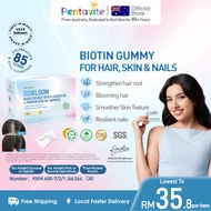 【Amelia's Favourite】Pentavite Hair Care Gummy (60 Gummies) Biobloom Mixed Coconut With Flaxseed Oil 