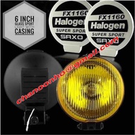 6" Truck/Lori 4x4 Halogen Spotlight 1160 Sport Light 12V 6inch Round COMET510 FX1160 H3 Fog Light Ye