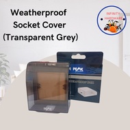 PEAK Outdoor/Indoor Weatherproof PVC Switch / Socket Cover (Transparent Grey)