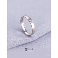 Flower Lotus Women's Pure Silver Open Personality Simple Lotus Ring s925Unique Ring Niche National S