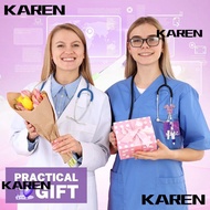 KAREN1 Nurse Pen Pack, Portable Retractable Nurse Badge Set, Gift Keychain Lanyard Nurse Badge Clip