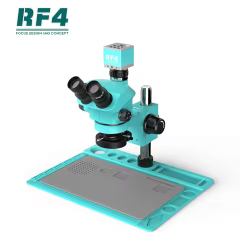 RF4 7-50X HDMI USB 4K Measurement Camera Jewelry Repair Inspection Zoom Stereo Trinocular Microscope