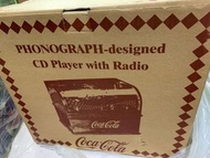 中古懷舊絕版 可口可樂coca cola 古典CD收音機 Phonograpg-design  CD Playerwith radio 全新有盒