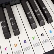 1pc Piano Keyboard Stickers For 88/76/61/49/44/36 Key, Colorful Bold Large Letter Piano Stickers, Tr