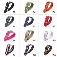 NATO ArmyGreen Strap Top Quality#Universal Section#18mm 20mm 22mm 24mm Navy White Red Diver 3 Keeper