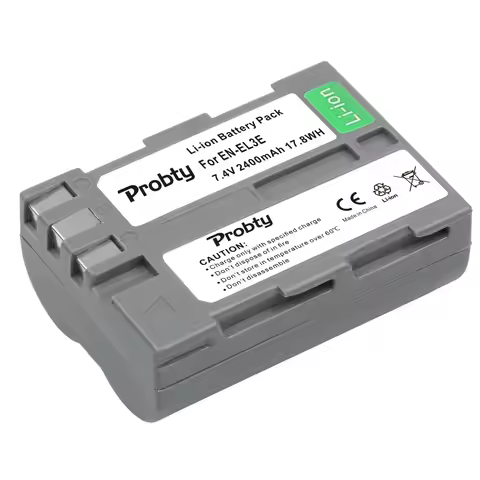 Battery EN-EL3e EL3e EL3 EL3a 7.4V 2400mAh Camera battery for Nikon EN EL3e, EL3, EL3a, Compatible w
