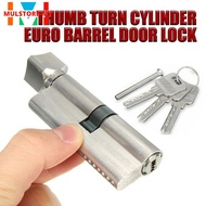 [Mulstore] Thumb Turn Cylinder Euro Barrel Door Lock UPVC Anti Pick 35/35 + 3 Keys Kit