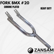 Fork BMX 20 Chrome Plated Heavy Duty | Replacement Fork for 20” BMX Bikes