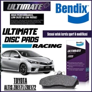 Original Bendix Ultimate+ Front Rear Brake Pad - Toyota Altis ZRE171/ZRE172 1.8/2.0L DB1802 ULT+ D
