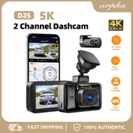 5K Dash Cam Front and Rear WiFi GPS 4K Car Camera with 3'' Touch Screen Voice Control WDR Night Visi