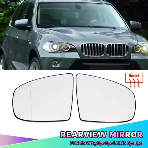 For BMW X5 E70 2007-2013 X6 E71 E72 2008-2014 Rearview Mirror Glass Door Wing Mirror Heated Side Mir