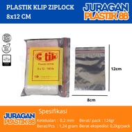 Plastic Clip 8X12 Ziplock Zipper Size 8X12 cm @100 Sheets