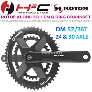 ROTOR ALDHU 24 & 30 DM 52/36 Q RING 170/172.5 CRANKSET