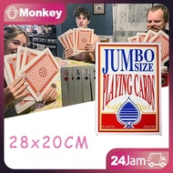 54 Sheets 28x20CM Jumbo Poker Cards Unique Playing Card/s Fun Wedding Idea Game/s Big Poker Card/s J