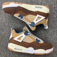 NK-AJ 4 Retro "Cacao Wow" Brown Yellow Color Matching aj4  4th Generation aj4 Joe 4 Brown White Tedd