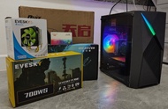 全新自砌35萬跑分Intel Xeon 10核20線Rx580 (8gb)迷你電競RGB遊戲剪片電腦主機 (平面設計打機專用)