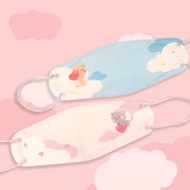 【奕綸台灣製】4D立體防護口罩_粉紅泡泡喵 (2款各4片)