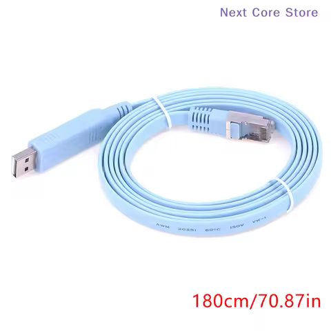 [NC]USB To RJ45 Console Adapter Cable Cord USB To RS232 Serial To RJ45 CAT5 For Routers 1.8M[NC]