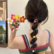 Cute hairband Sunfower hair rubberban dopamine colorful hair accessories 超好用多巴胺色彩太阳花发圈皮筋Girl hair de