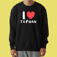 I LOVE TAIWAN 我愛台灣 大學T 厚 長袖 衣服 童裝 T恤 黑