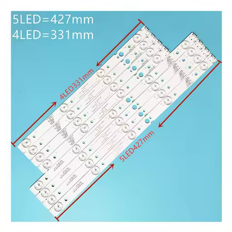 New 8pcs/Kit LED Strips For LG 43 TV CRH-A4330300104L6CN Rve1.0 I CRH-A4330300105R6CN Rve1.0 7710-64