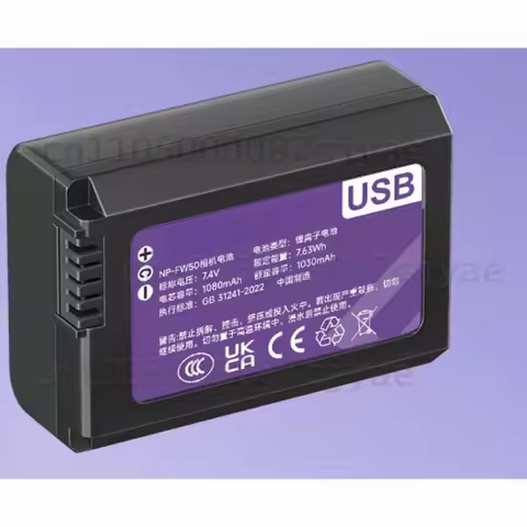 Type-C Direct Charge NP-FW50 Camera Battery for Sony A7 A7R A7R2 A7S A7S2 A5000 A6100 A6300 A6500