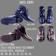 Sepatu pdh pria sleting security satpam pns polri tni kantor dinas original dll mengkilap tali hidup