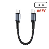 Cáp Ngắn 90 Độ Crouch USB Type C Sang Type C 6A 66W Sạc Nhanh 25CM/50CM Cho iPhone Huawei Xiaomi - C