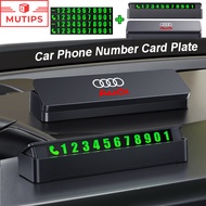 Audi Car Phone Number Card Plate Luminous Sticker Number Car Temporary Parking Card For A3 8l A1 Q5 