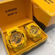 旺角門市 100%全新G-SHOCK BABY-G 2022 新情侶款  SLV-22A-9 錶帶係蜜糖罐色 顏色係小熊維尼黃色❤️