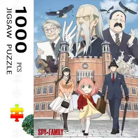 1000 pcs Spy X Family Anime Puzzle Home Decor Adults Puzzle Games Family Fun Floor PuzzlesEducationa