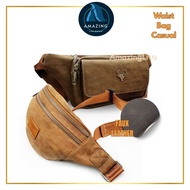 BSYXC Pouch Bag for Men Waist Bag Crossbody Bag Velvet Material  Anti-Scratch Medium Size Bag Pingga