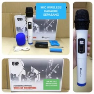 ORIGINAL Mic microphone mik alat music Wireless Mic musik cas Single baterai charger wireles pro kar