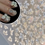 Nguyen Thuy Ha embossed glass flower Sticker embossed sticker