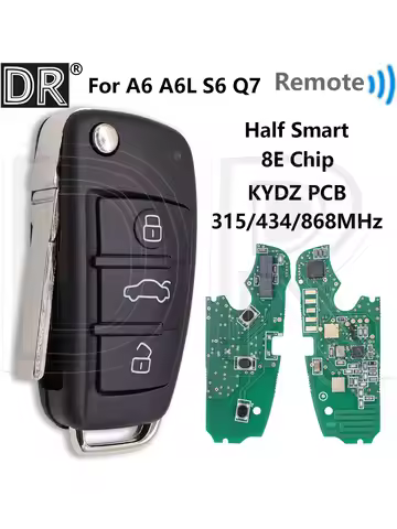 Great 8E Chip 315/434/868MHz IYZ 3314 4F0837220M/T/AF/D/R KYDZ PCB Half Smart Car Remote Key For Aud