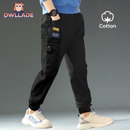 OWLLADE Cargo Jogger Pants for Kids Boy 51SS24 in Black B02 4T-1