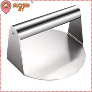 SUCHENMY Stainless Steel Grill Press, No Rust Round Smash Burger Press, Steak Burger Stainless Steel