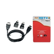 สาย HDMI แบบ3-in-1 MINI HDMI ไปยัง Micro ADAPTER สายความละเอียดสูงสำหรับ PC HDTV