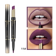 Pudaier Double-Headed Lipstick Lip Liner Matte Matte Lipstick Rotating Lip Liner Non-Stick Cup Lipst