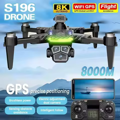 For XIAOMI New Original S196GPS Drone 8K 5G Professional HD Aerial Photography Dual-Camera Obstacle 