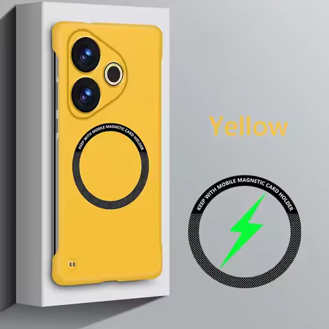 For Realme GT 6 T NEO 6 SE Magnetic for Magsafe Frameless Hard PC Cover for Realme GT6 6T NEO6 SE Wi