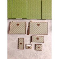 GUCCI/GUCCI [Gift for People] Supreme Canvas Men's Handbag Wrist Bag Long Zipper Wallet Short Half F