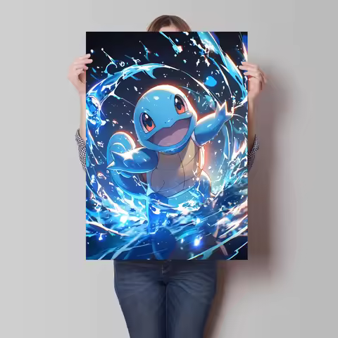 Classic Anime Character Pokemon Vaporeon Squirtle Poster Canvas Print Cartoon Picture Home Children 