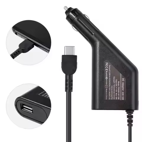 20V 2.25A 3.25A 45W 65W USB Type C USB C DC Car Charger Power Adapter for Lenovo Asus Laptops 5V 2A