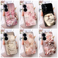 For Tecno Camon 19 Pro 5G Camon19 19Pro 4G CI6 CI7n CI8 CI8n New Elegant Floral Cat Painting Casing 