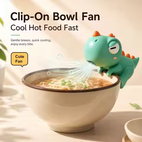 Adjustable Speed Mini Fan Lightweight Portable Neck Fan Baby Food Cooler Durable Plastic Baby Feedin