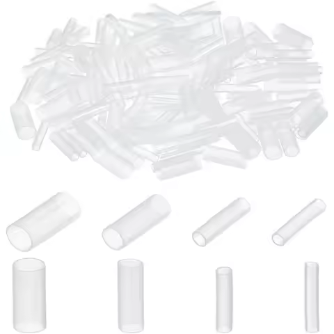120 Pcs Pastic Shoelace Tips 4 Sizes Paracord End Caps Shoelace Cords End Tip Cap Aglet Replacement
