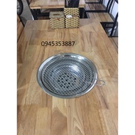 Stainless steel charcoal grill set for affordable table for outdoor grilled hot pot shops on the sidewalk