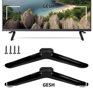 GESH TV Base Stand Legs, Universal With Screws TV Stand Base Mount,  Black TV Stand Leg Base Bracket