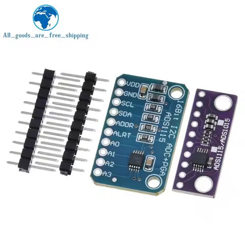 TZT1/3PCS 16 Bit I2C ADS1115 Module 4 Channel with Pro Gain Amplifiers